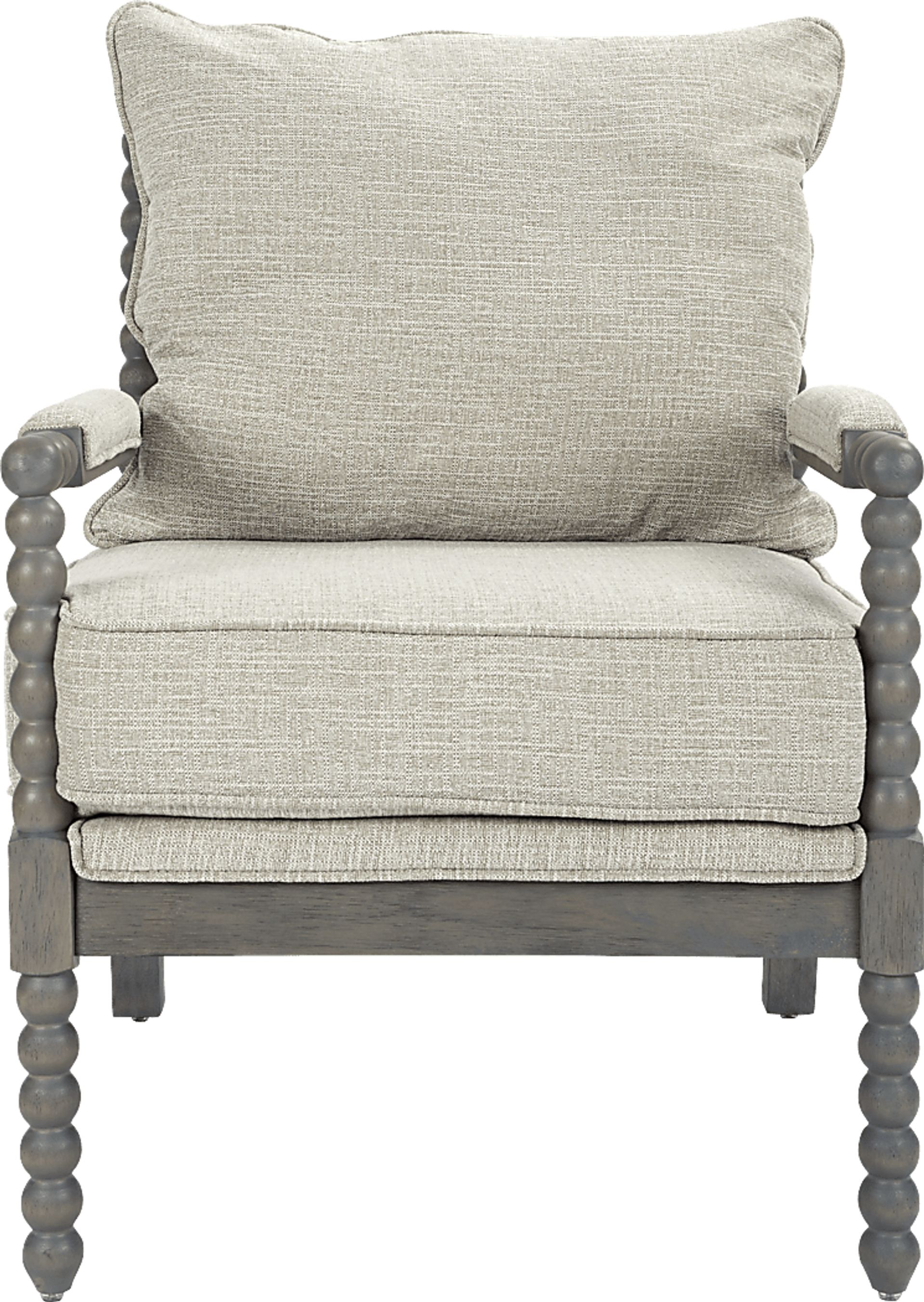 Susanna Gray Accent Chair with Beige Cushions - Image 2