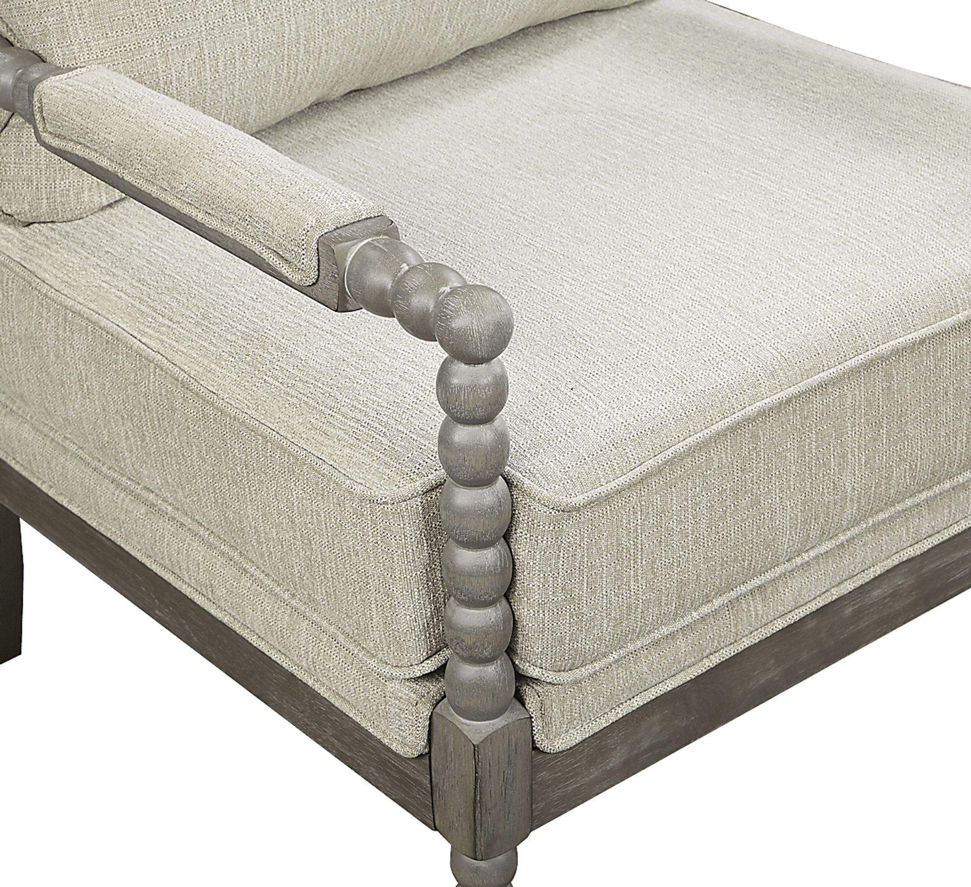 Susanna Gray Accent Chair with Beige Cushions - Image 3