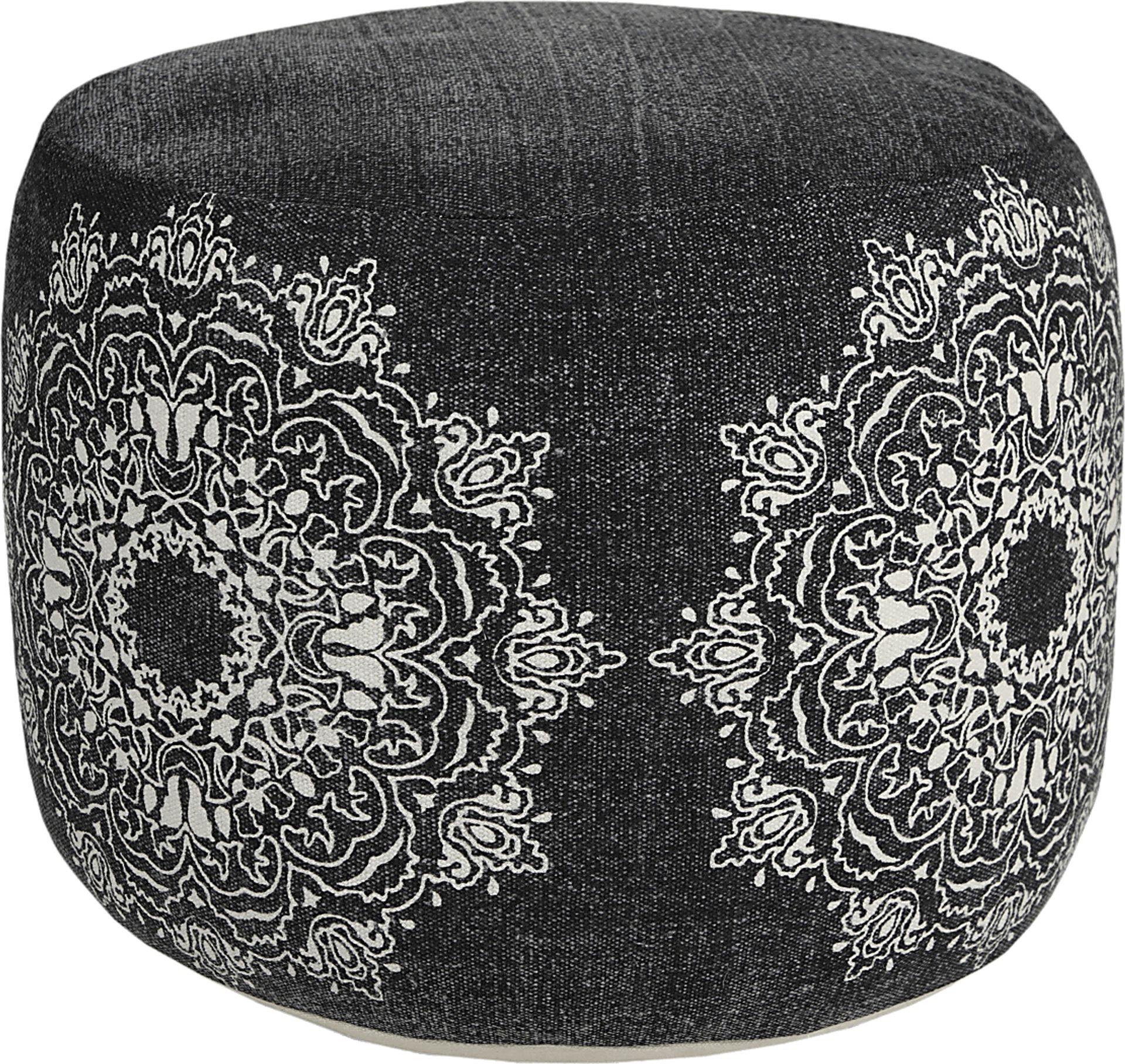 Susara Black/White Pouf - Image 8