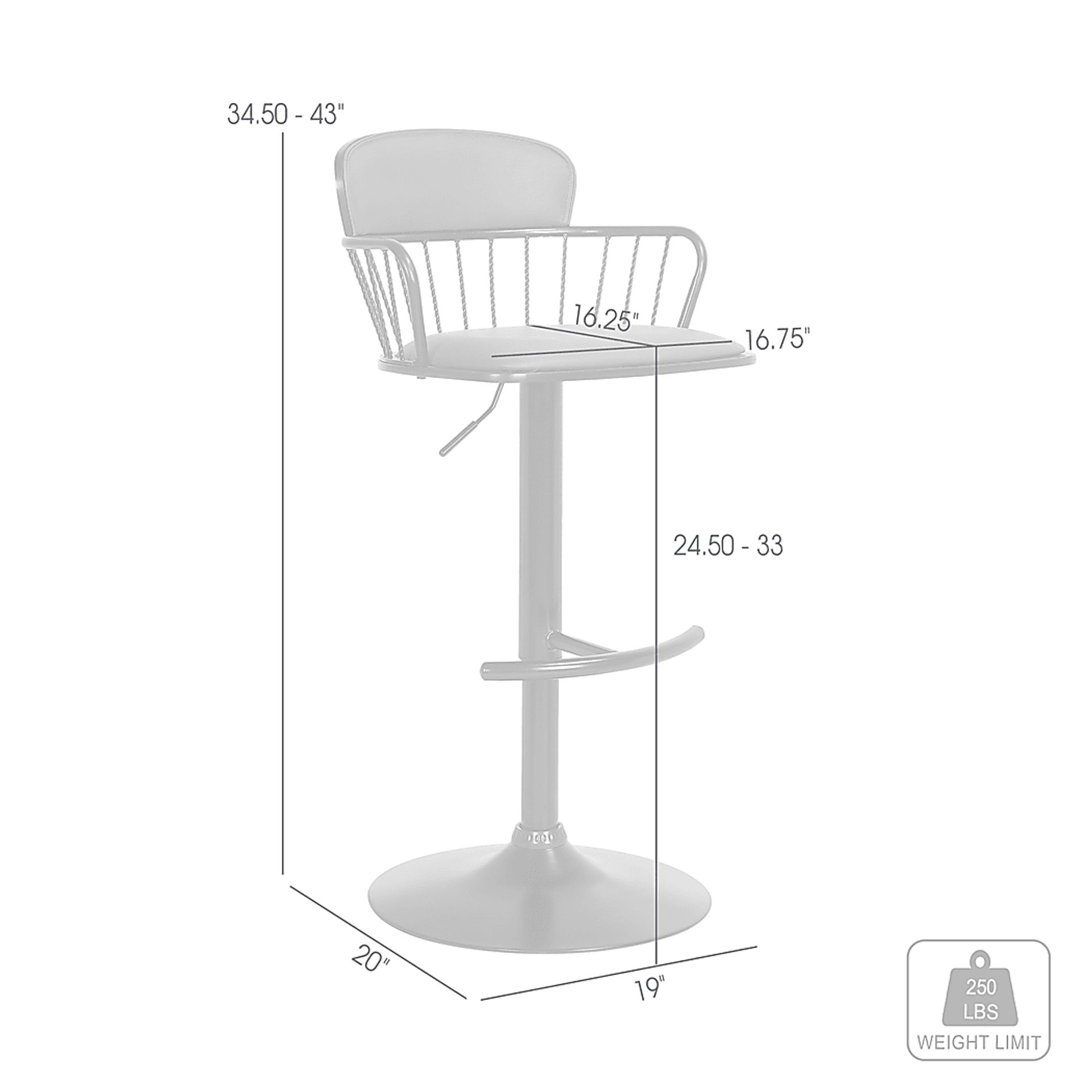 Suscroft Gray Adjustable Barstool - Image 12
