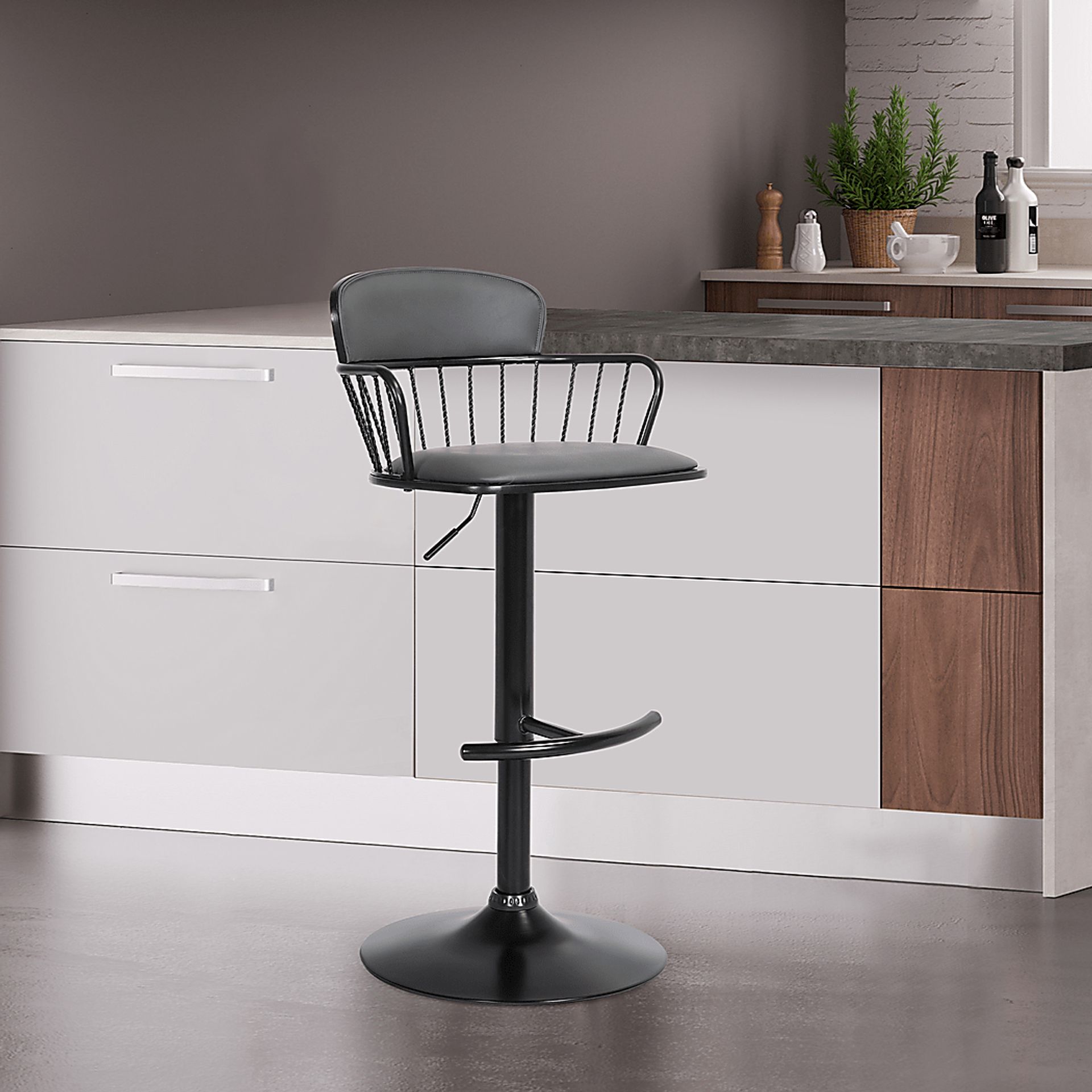 Suscroft Gray Adjustable Barstool - Image 2