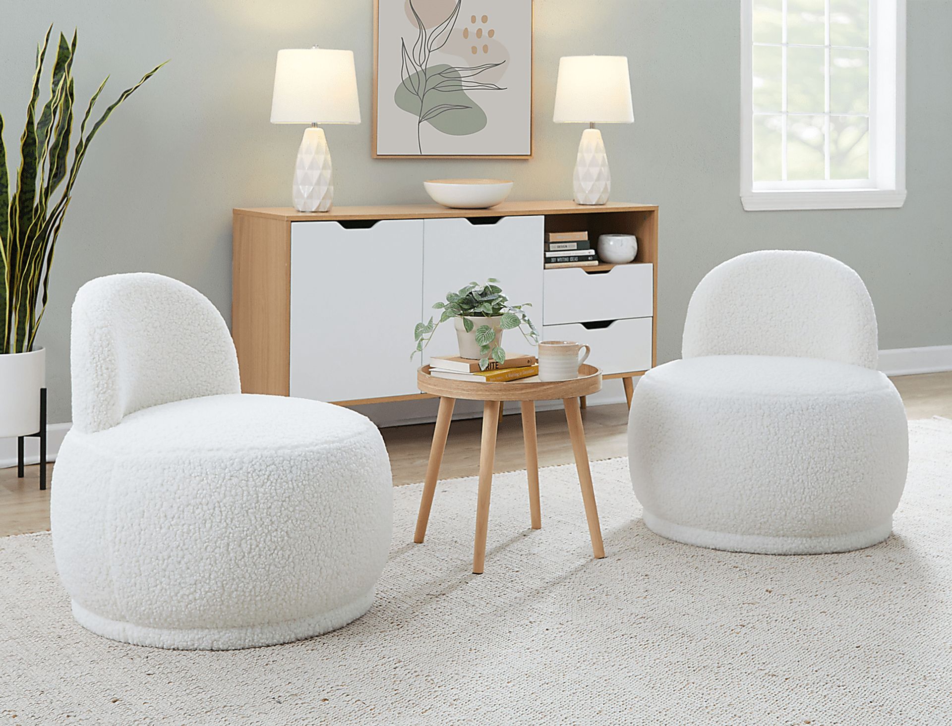 Suska White Accent Chair - Image 2