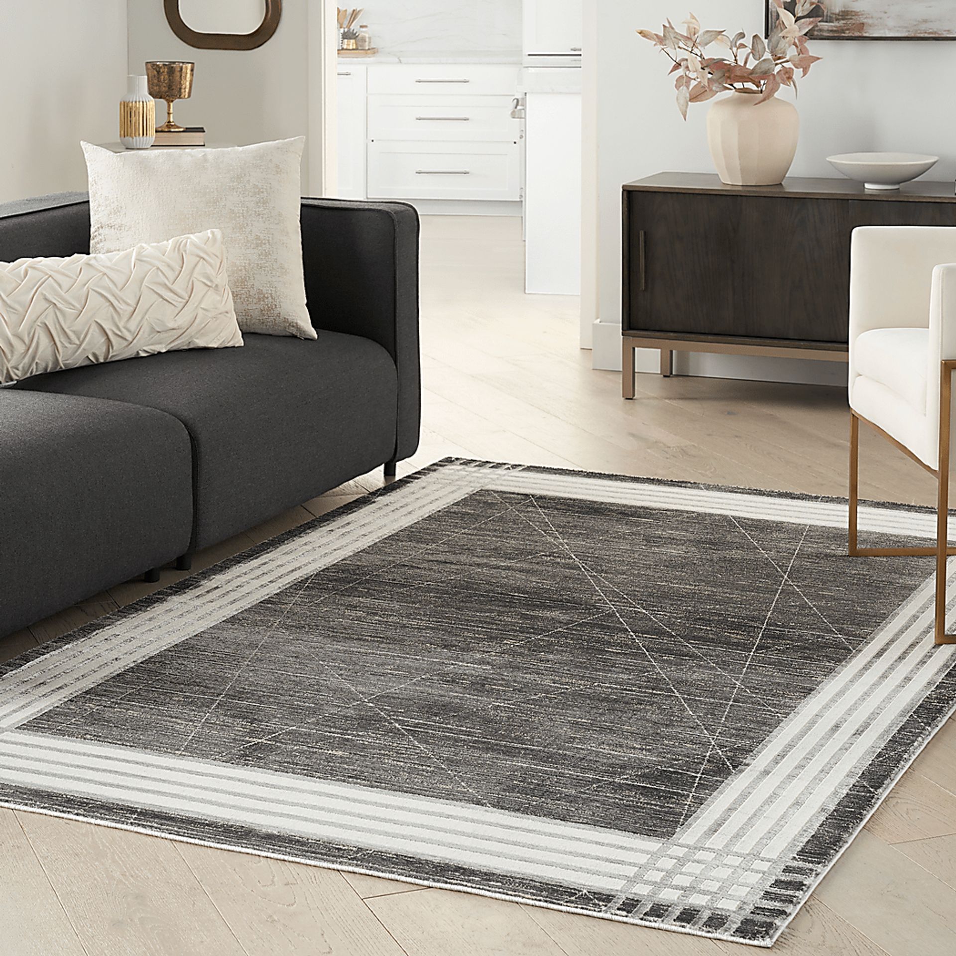 Susson Charcoal/Silver 7'10 x 9'10 Rug - Image 3