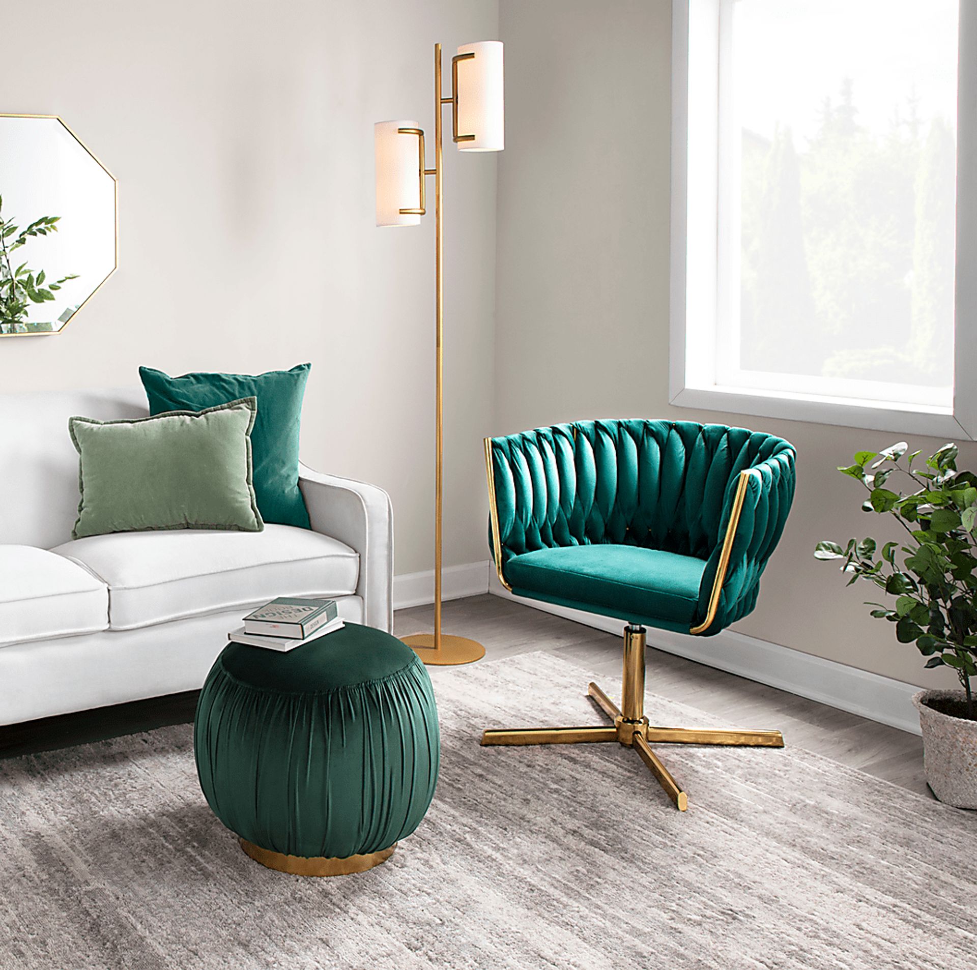 Sutcliff Green Swivel Accent Chair - Image 3