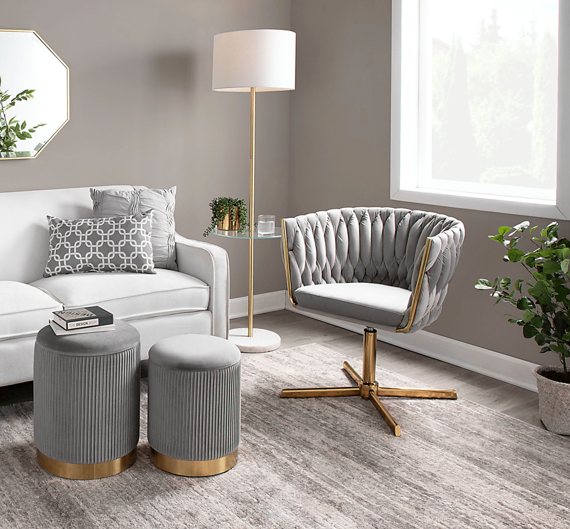 Sutcliff Silver Swivel Accent Chair - Image 3