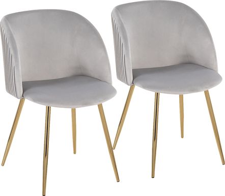 Sutlive I Silver Dining Chair Set of 2