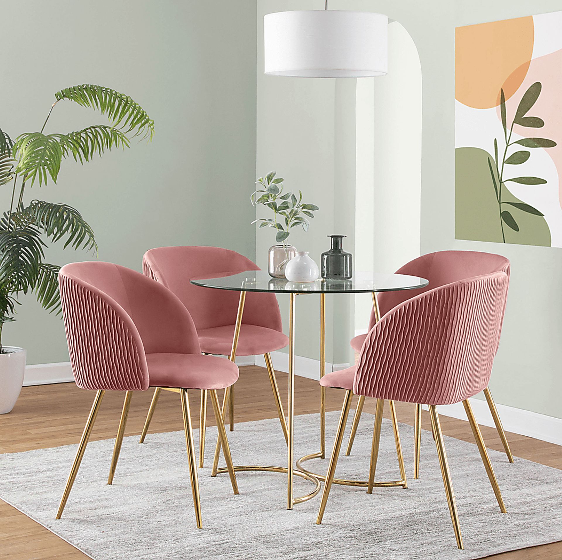 Sutlive II Pink Dining Chair Set of 2 - Image 8