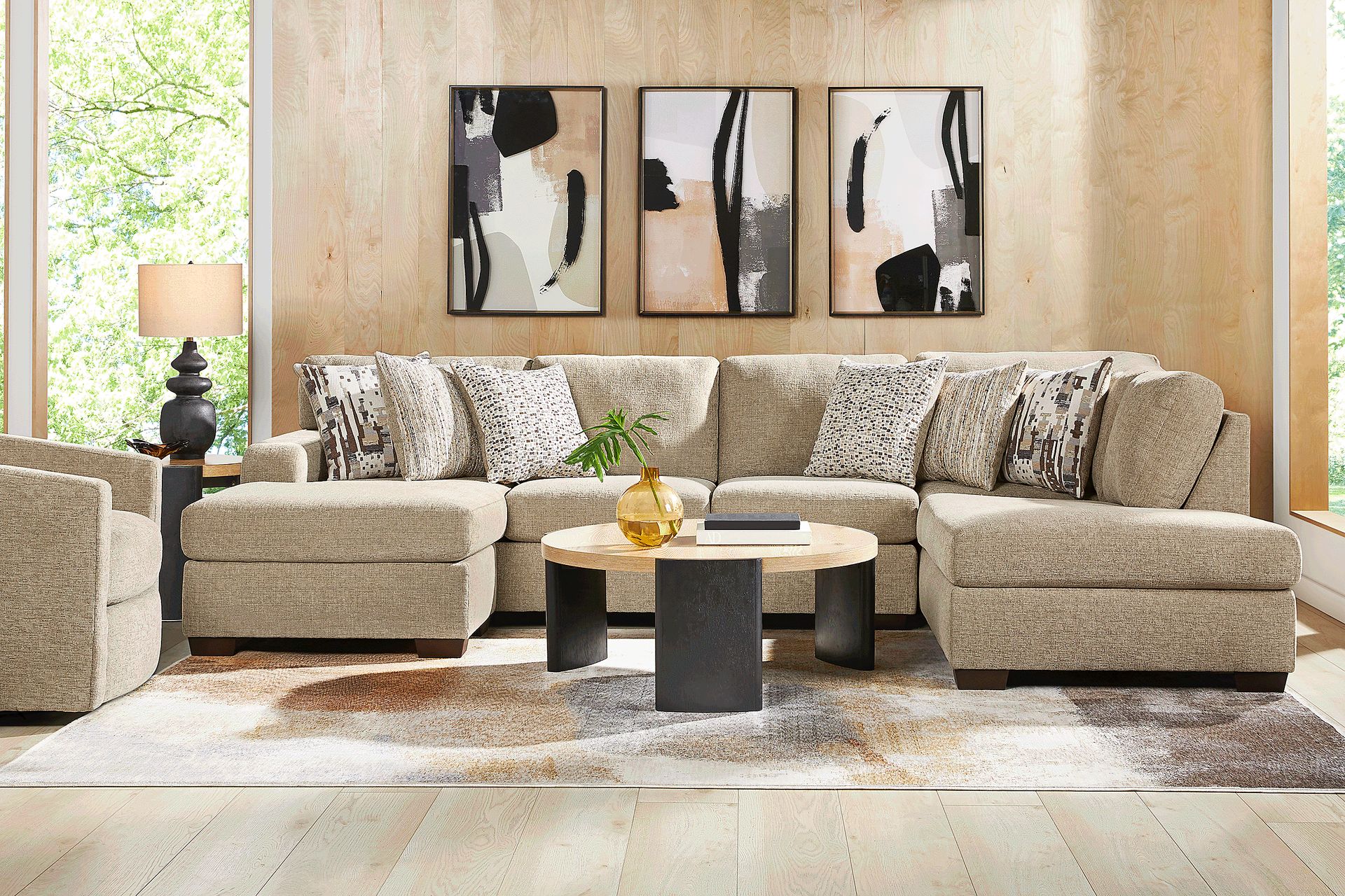 Sutterfield Beige 2 Pc Sectional - Image 2