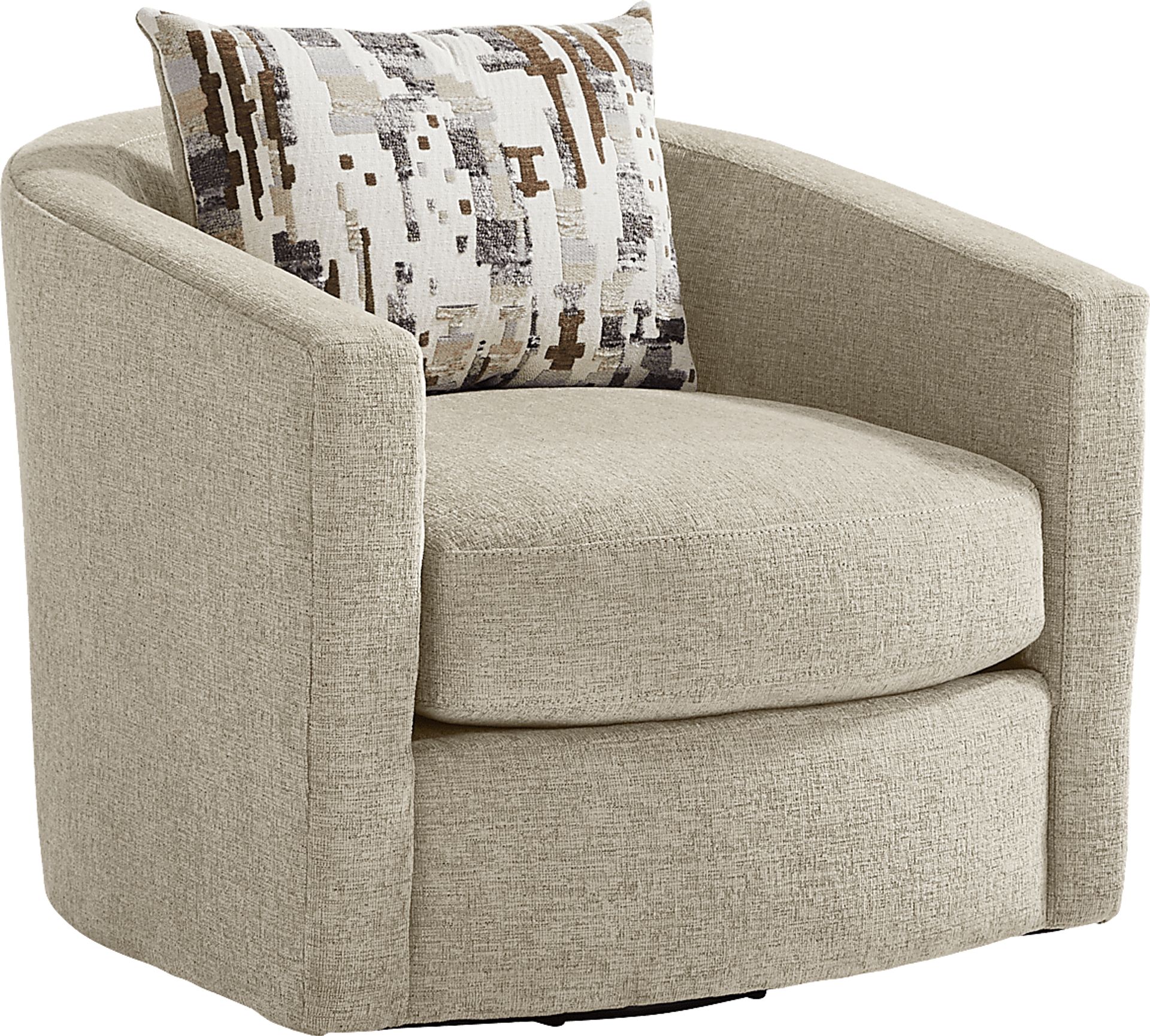 Sutterfield Beige Swivel Chair - Image 1
