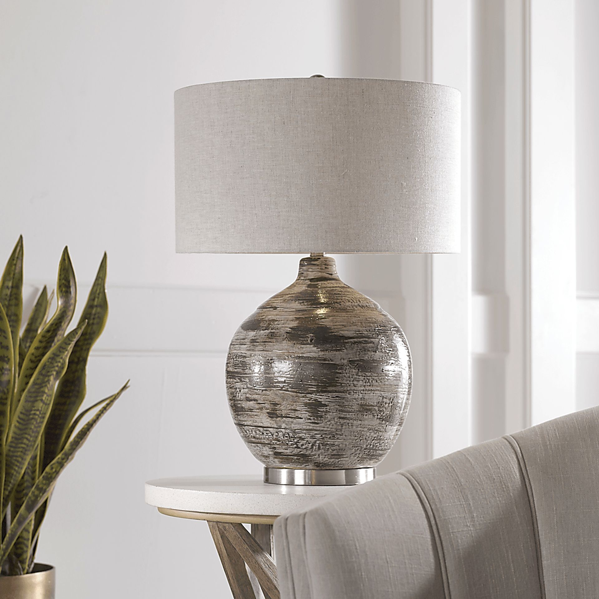Sutton Club Gray Lamp - Image 2