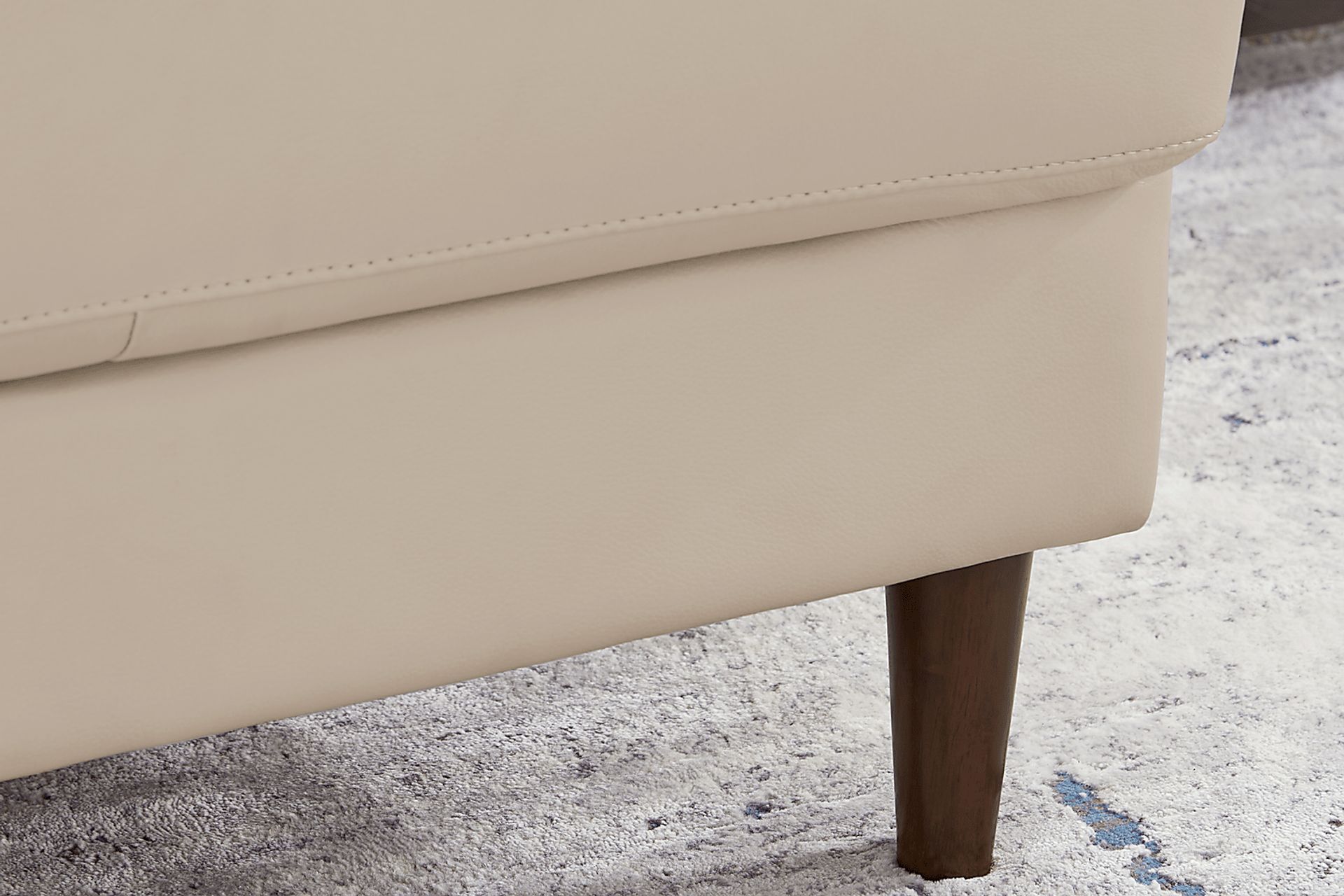 Sutton Heights Beige Leather 2 Pc Sectional - Image 3