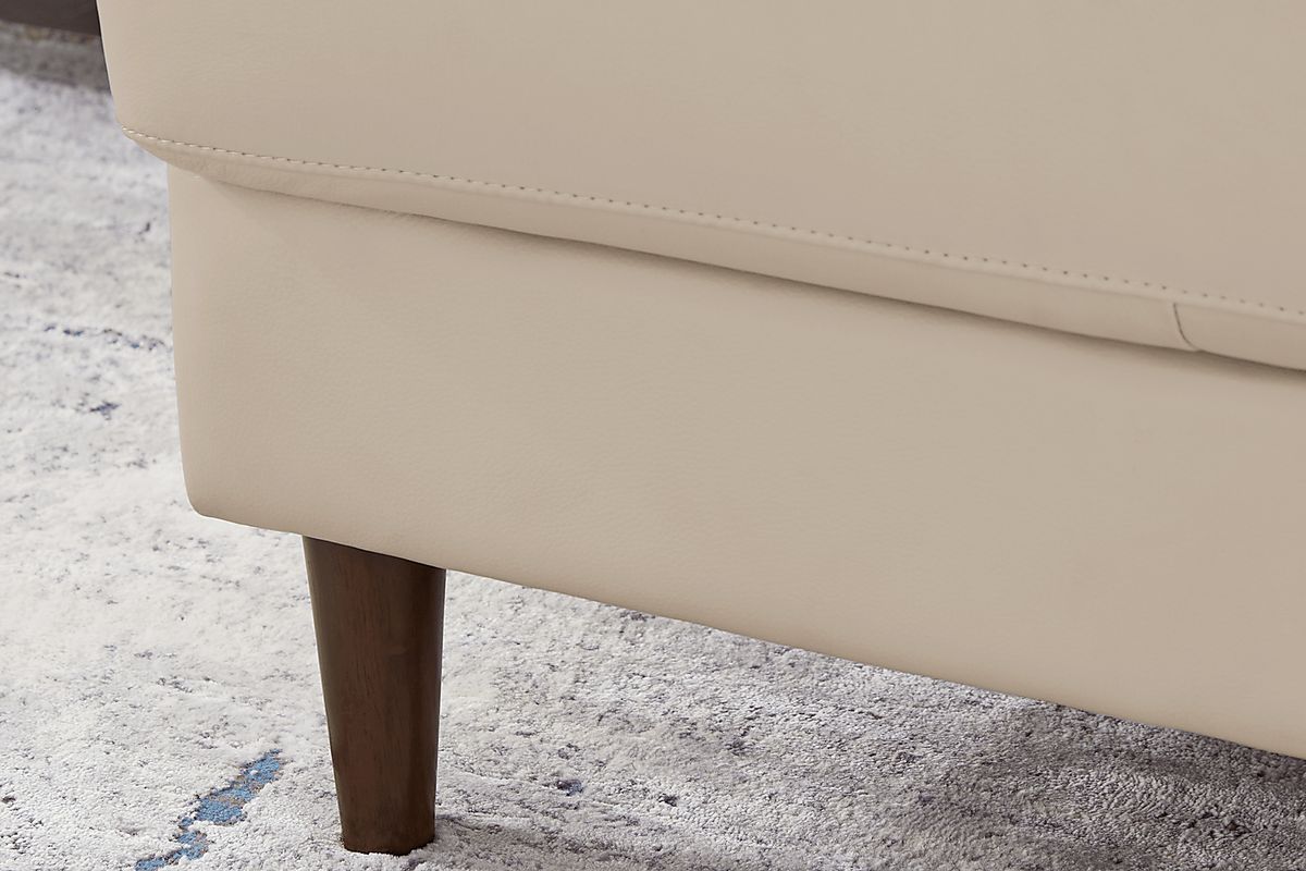 Sutton Heights Beige Leather 4 Pc With Chaise Right Arm Sectional ...