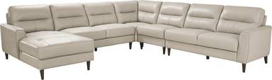 5 pc left arm chaise sectional