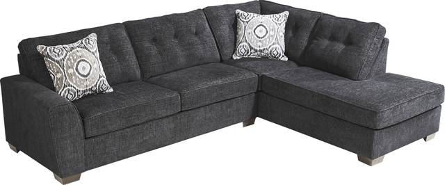 Sutton Lane Black 2 Pc Sectional - Thumbnail - Image 4