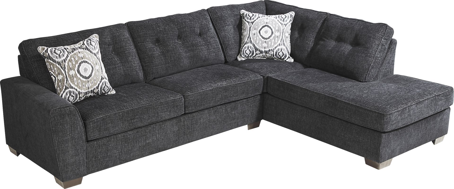 Sutton Lane Black 2 Pc Sectional - Image 4