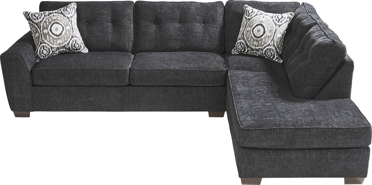 Sutton Lane Black 2 Pc Sectional Rooms To Go