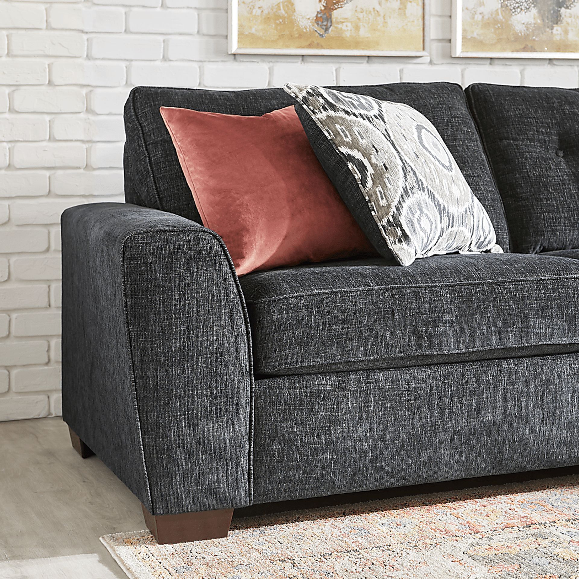 Sutton Lane Black 2 Pc Sectional - Image 6