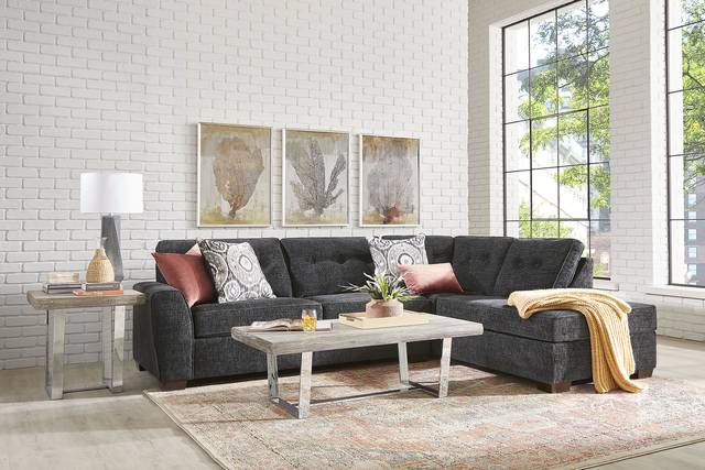 Sutton Lane Black 2 Pc Sectional - Thumbnail - Image 2