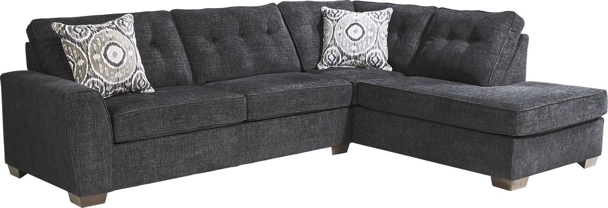 Rooms to go store black sectional