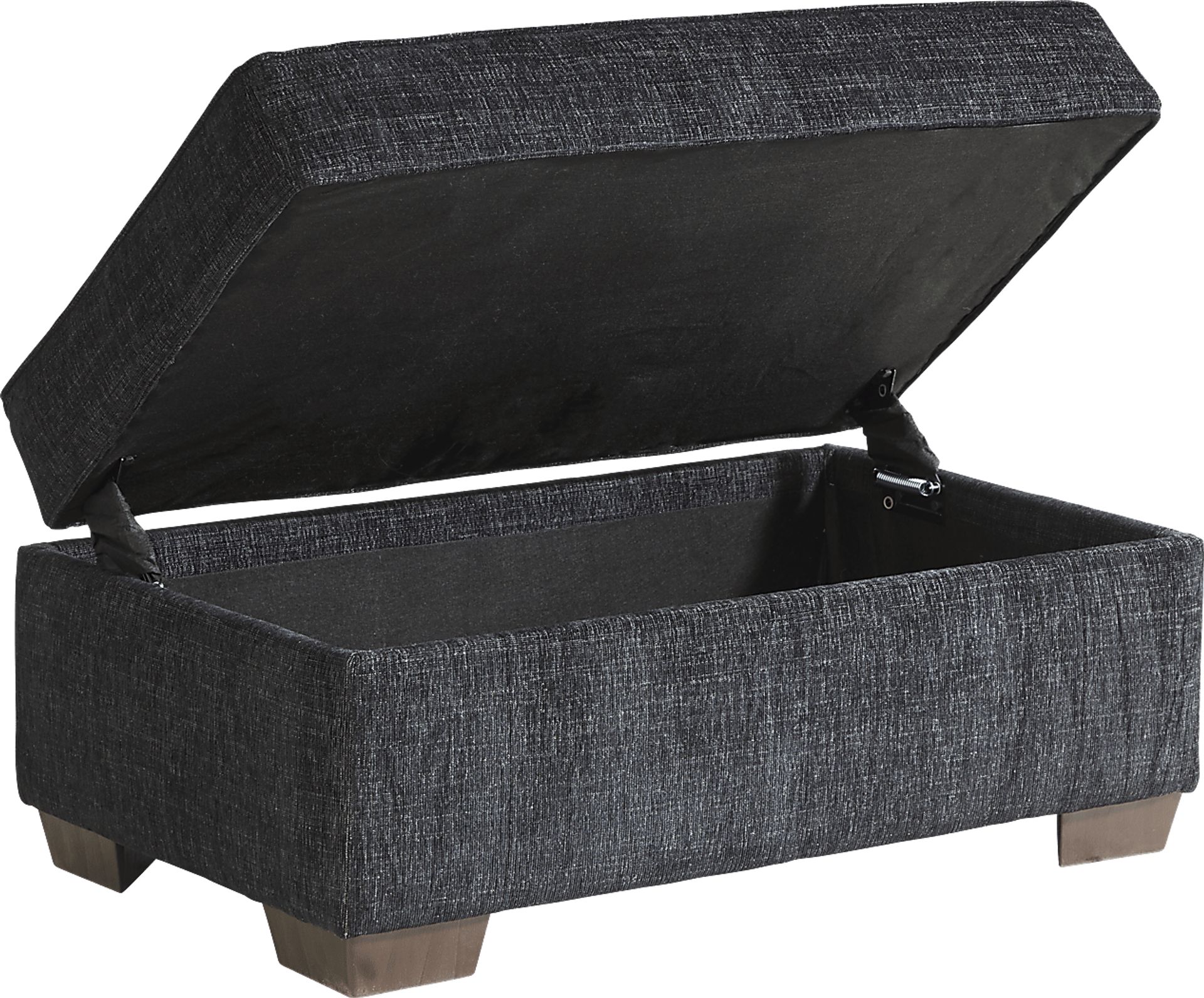 Sutton Lane Black Storage Cocktail Ottoman - Image 3