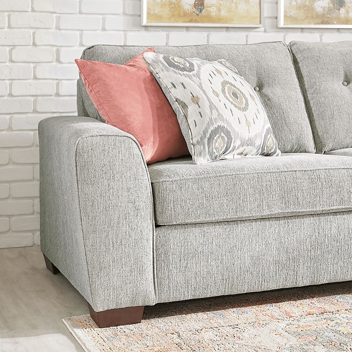 Sutton Lane Gray 2 Pc Sectional Rooms To Go