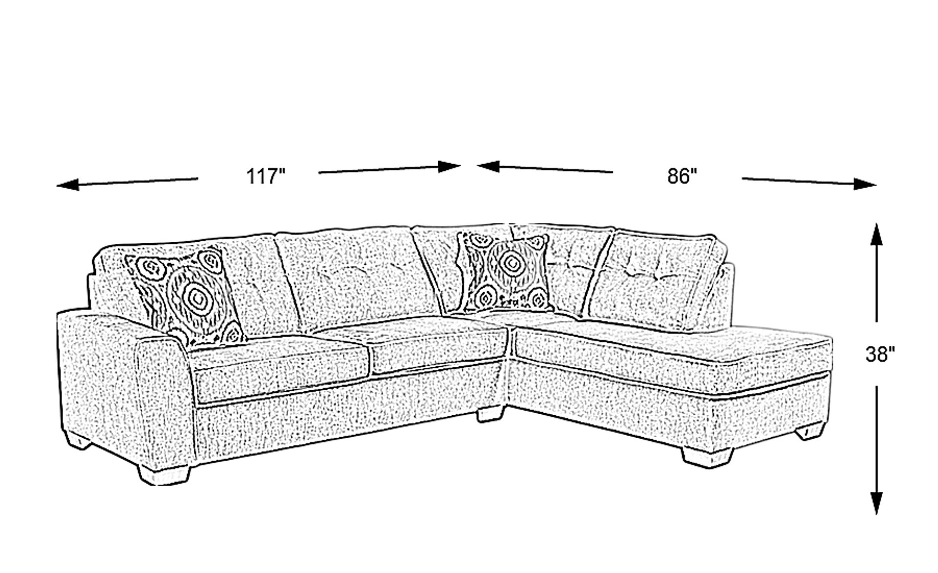 Dimension Image. Please refer to the Dimension Tab on this page for dimension details.