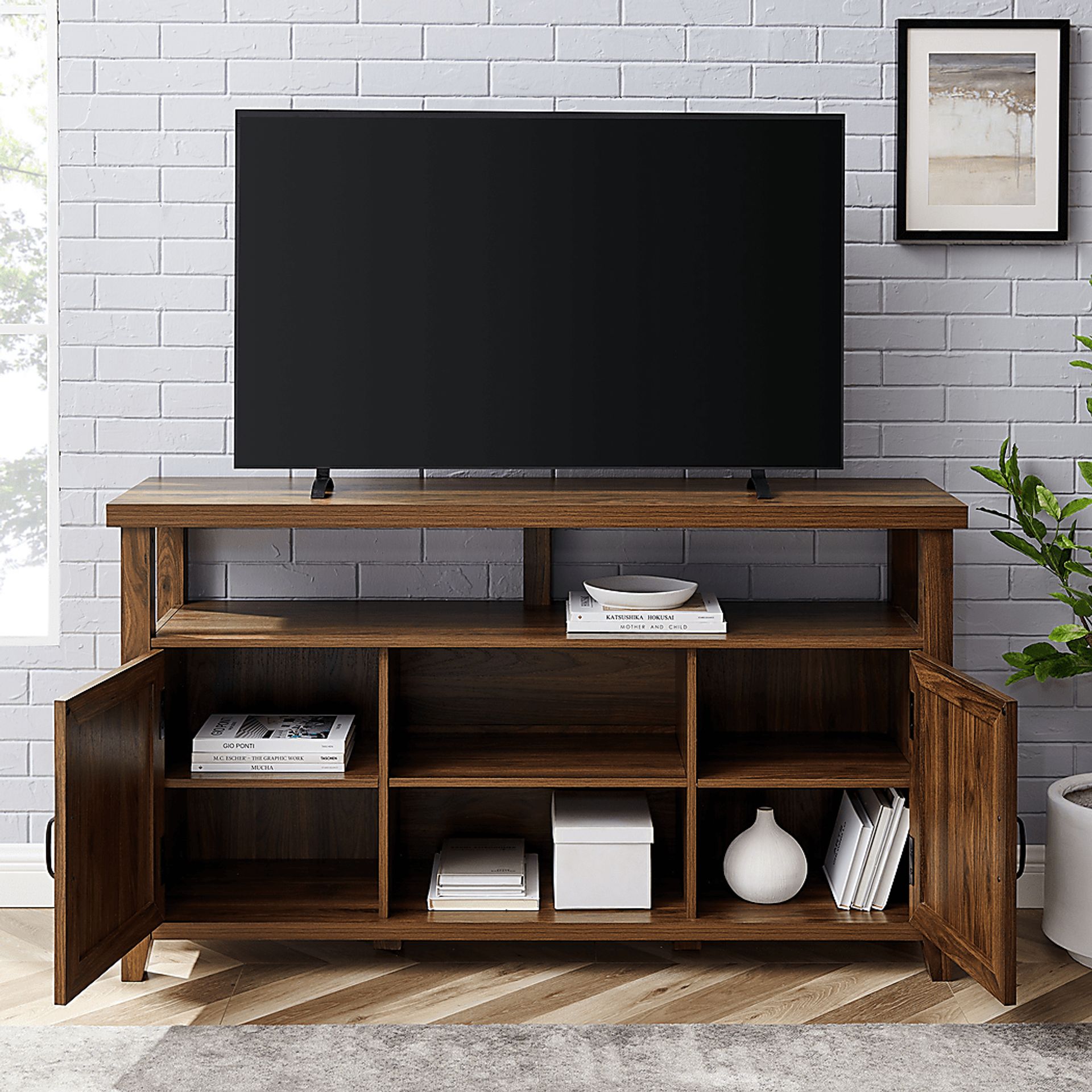 Swafford Walnut 58 in. Console - Image 2