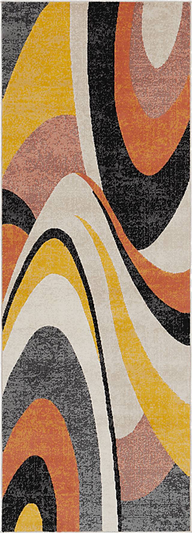 Swaley Orange 2'7 x 7'3 Runner Rug - Thumbnail - Image 1