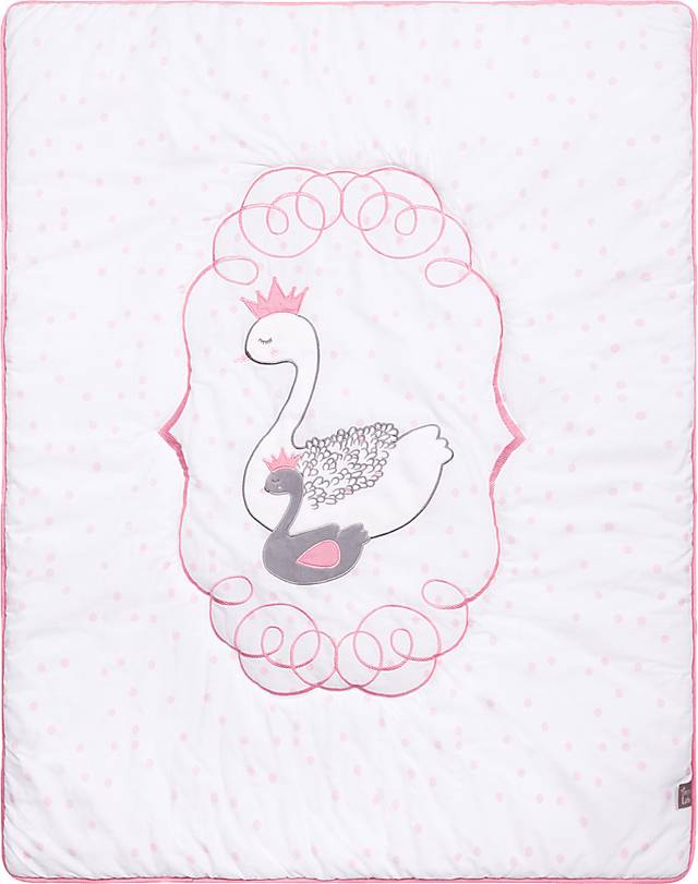 Swan Lullaby Gray 3 Pc Baby Bedding Set - Thumbnail - Image 4