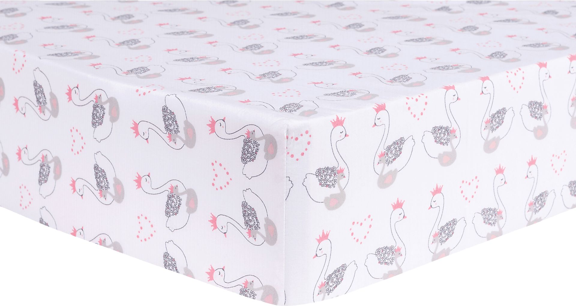 Swan Lullaby Gray 3 Pc Baby Bedding Set - Image 5