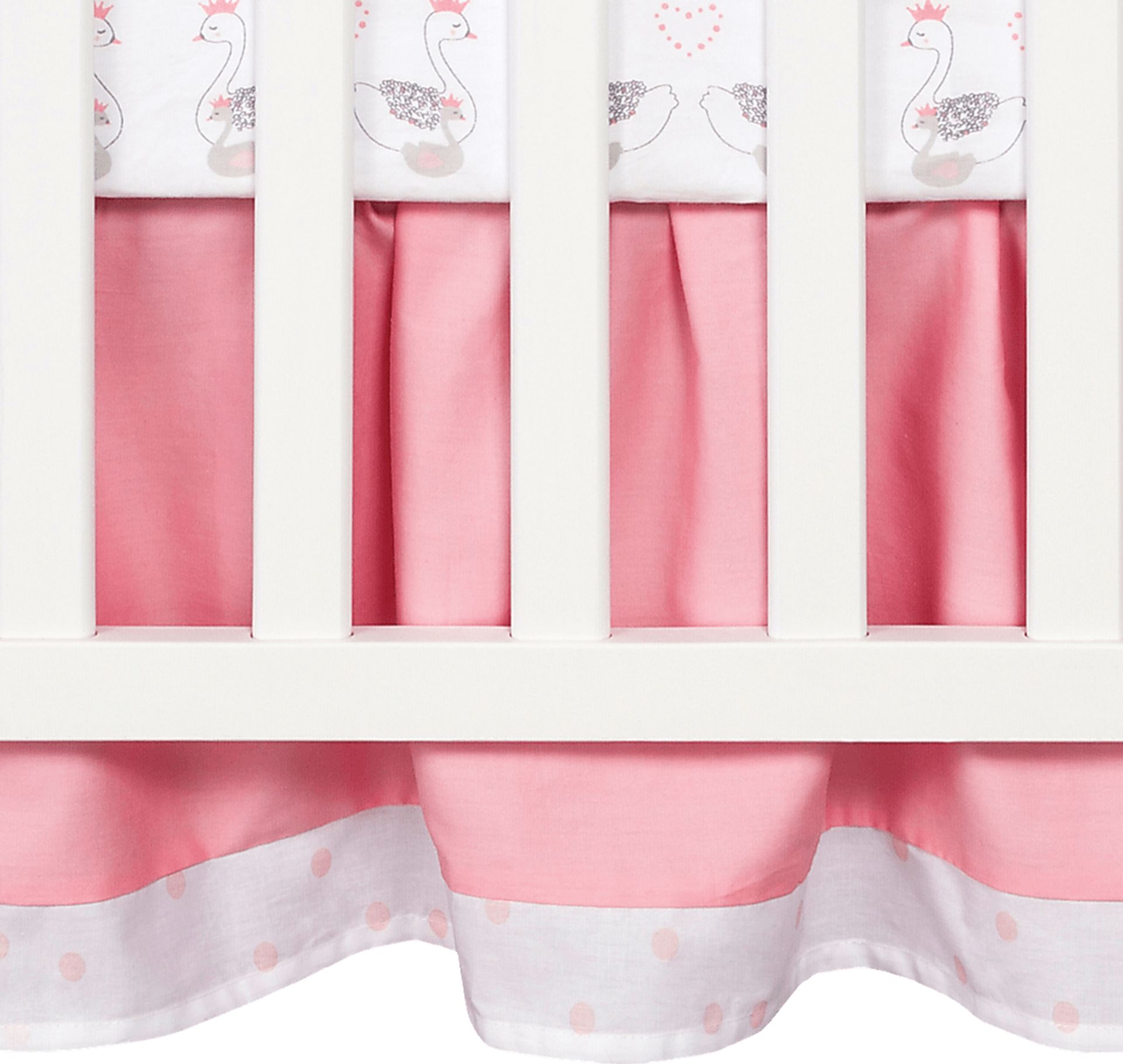 Swan Lullaby Gray 3 Pc Baby Bedding Set - Image 7