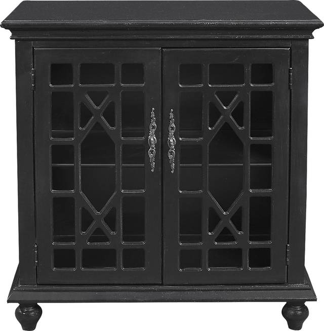Swansboro II Black Accent Cabinet - Thumbnail - Image 1