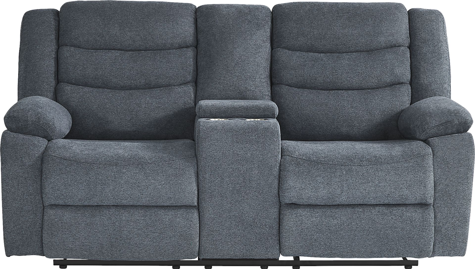Swansea Blue 2 Pc Reclining Living Room - Image 9
