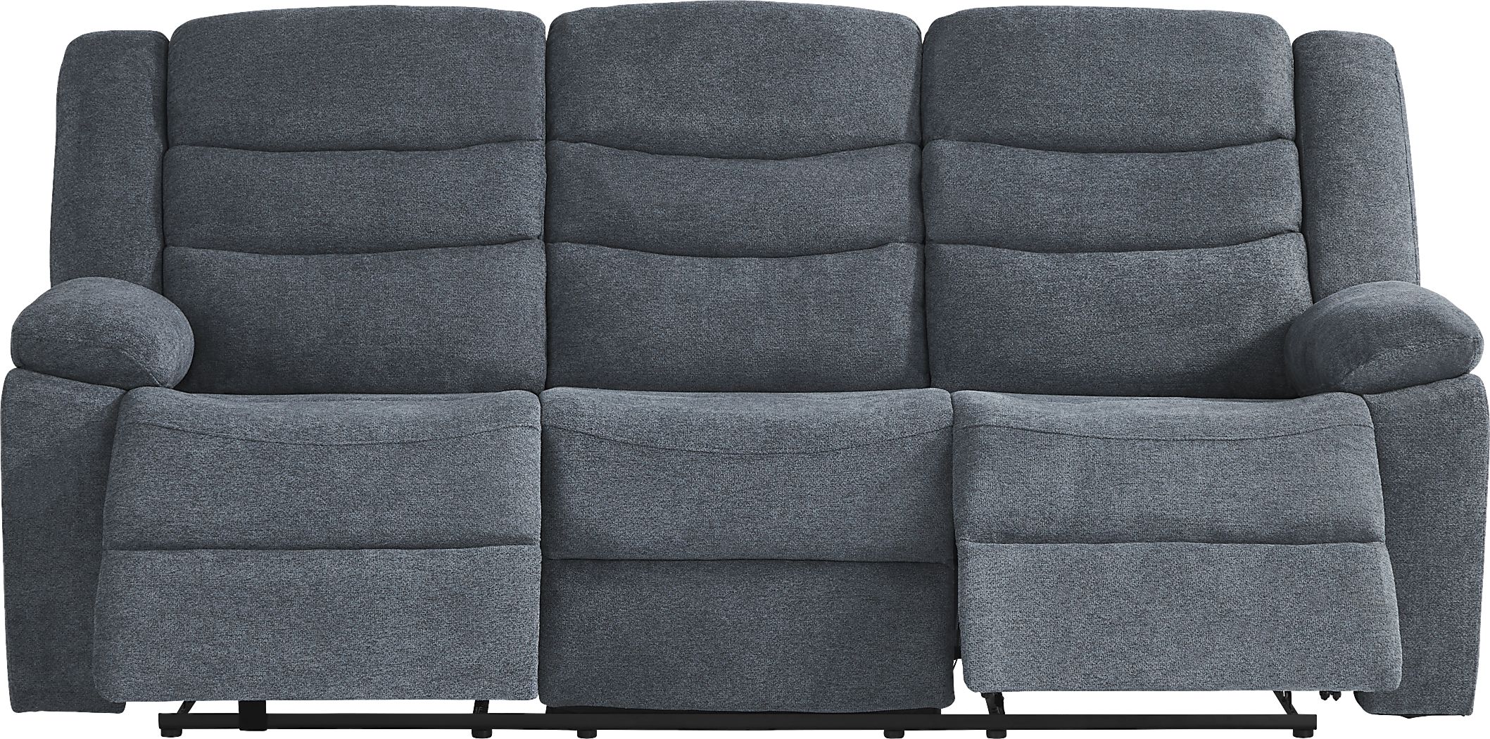 Swansea Blue Woven NonPower Reclining Sofa Rooms to Go