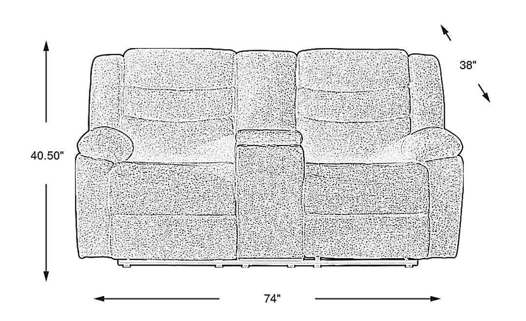 Swansea Reclining Console Loveseat