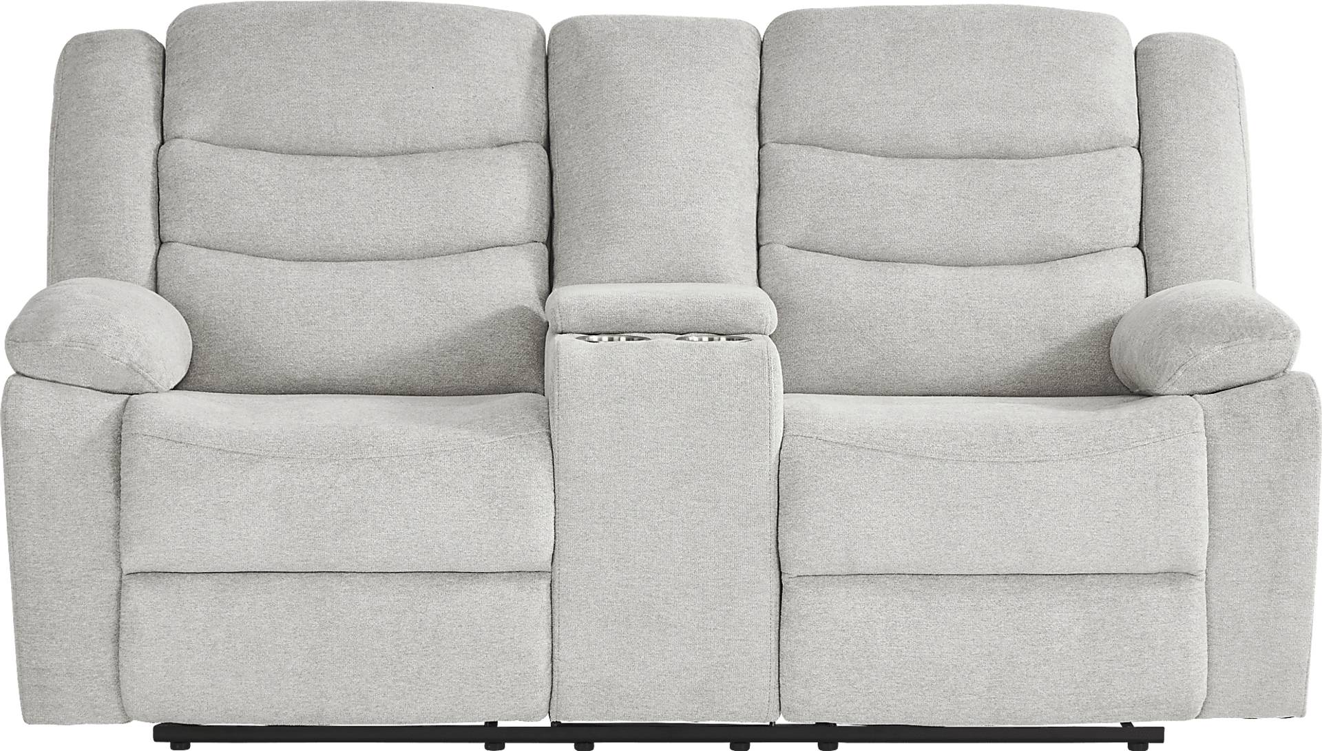 reclining console loveseat