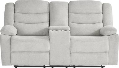 reclining console loveseat