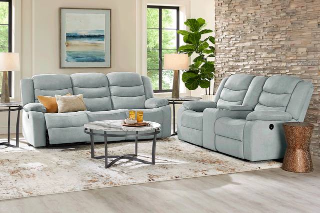 Swansea Mint 7 Pc Power Reclining Living Room - Thumbnail - Image 1