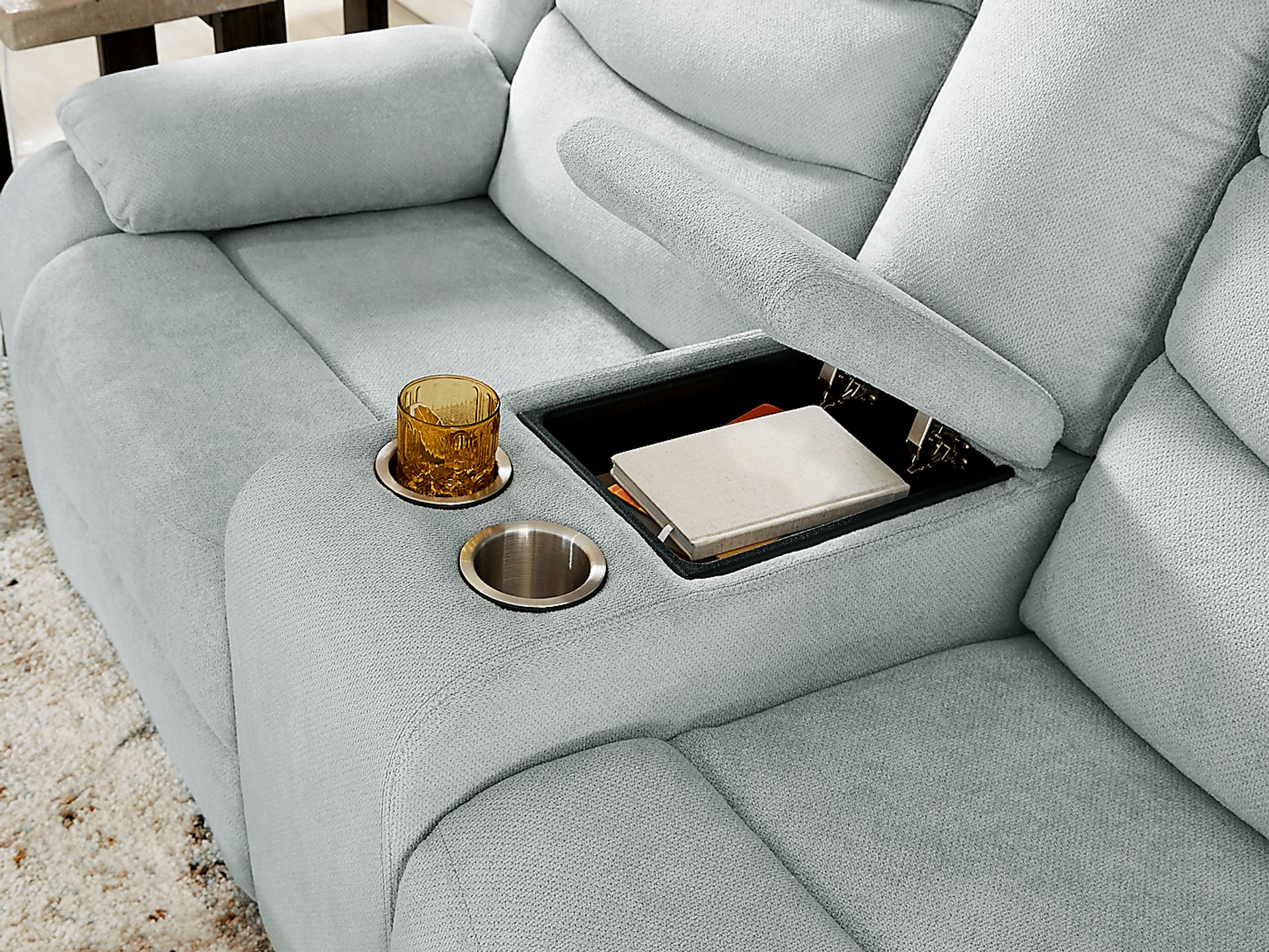 Swansea Mint Power Reclining Console Loveseat - Image 3