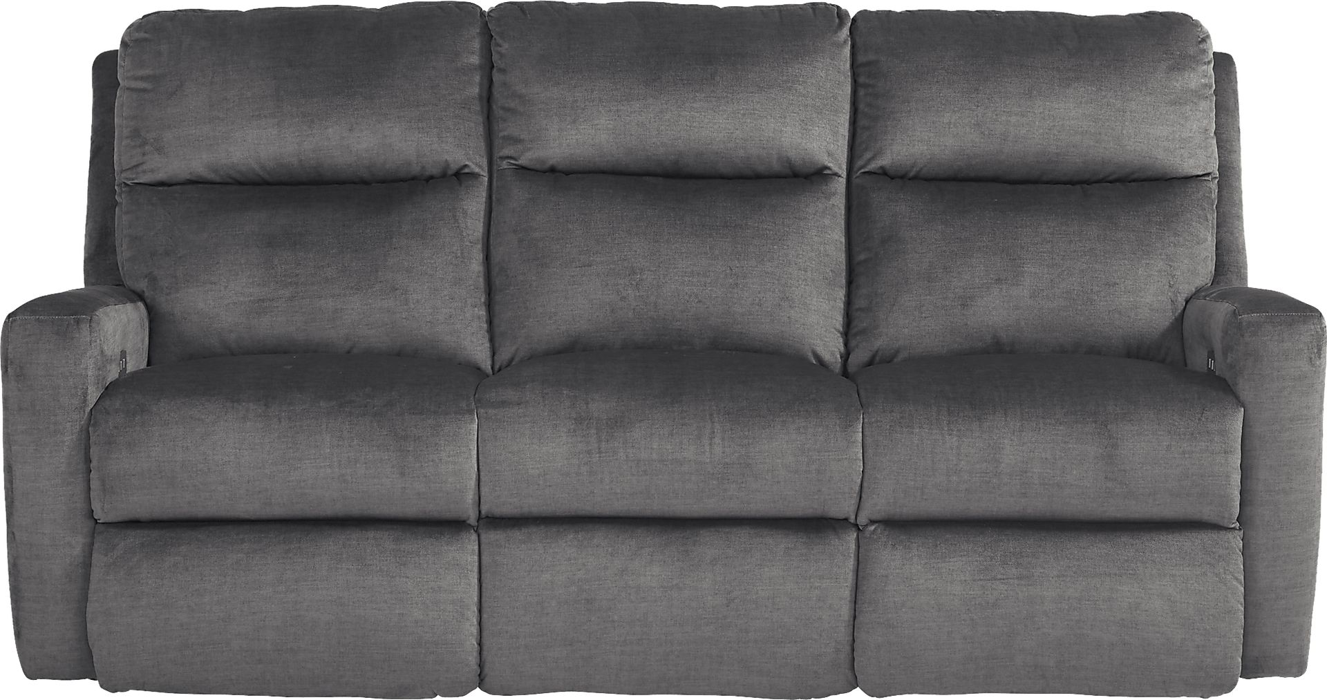 Swansen Graphite Dual Power Reclining Sofa - Image 1