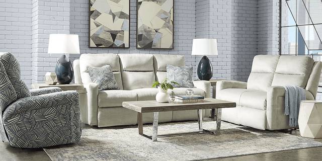 Swansen Gray 8 Pc Dual Power Reclining Living Room - Thumbnail - Image 1