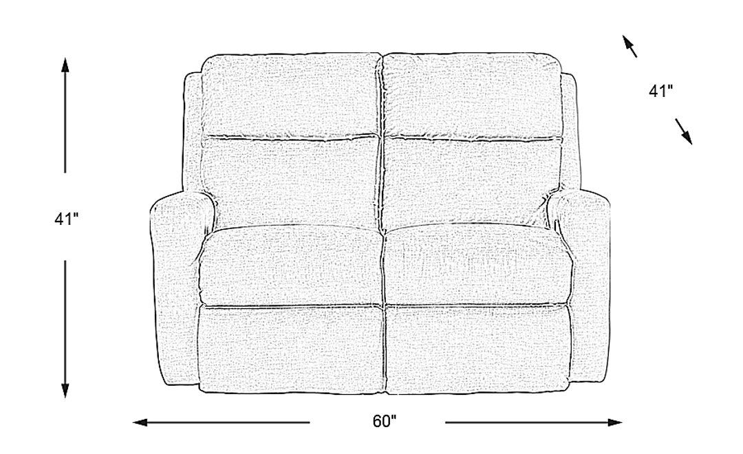 Swansen Gray Dual Power Reclining Loveseat