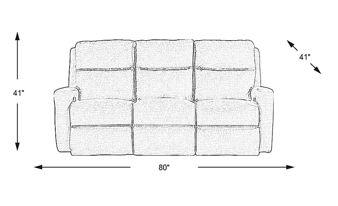 Swansen Gray Dual Power Reclining Sofa