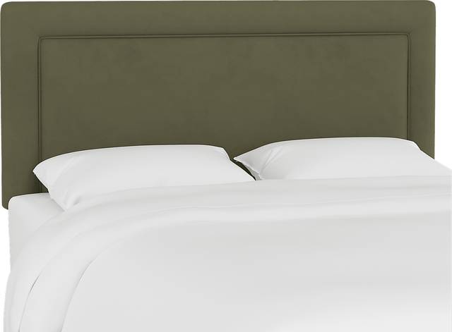 Sweet Plains Green Queen Upholstered Headboard - Thumbnail - Image 1