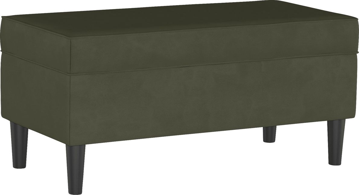 Sweet Plains Green Storage Bench Rooms To Go