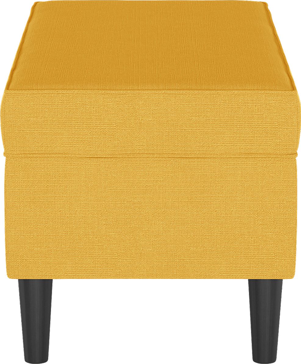 Sweet Plains Yellow Storage Bench Rooms To Go