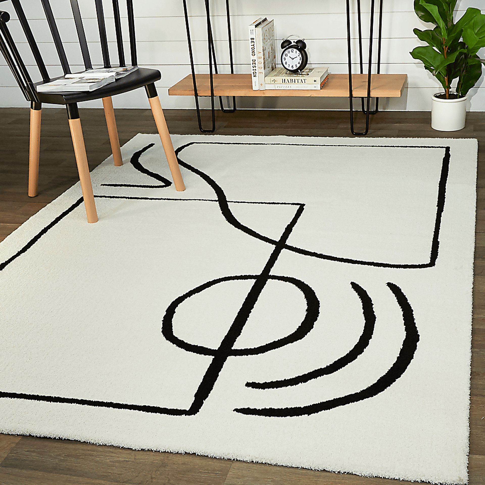 Swesilf Black/White 7'10 x 10' Rug - Image 2