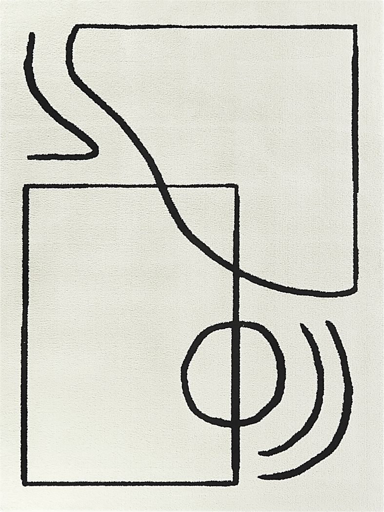 Swesilf Black/White 7'10 x 10' Rug