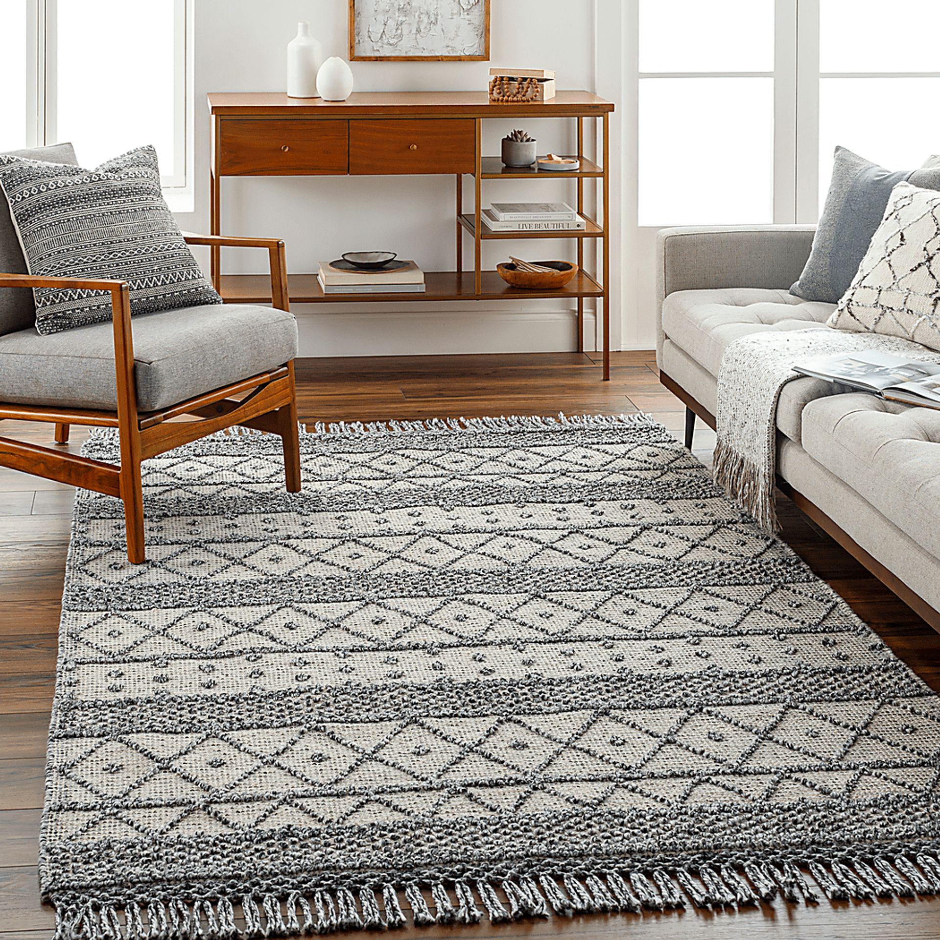 Swithland II Charcoal 6' x 9' Rug - Image 3