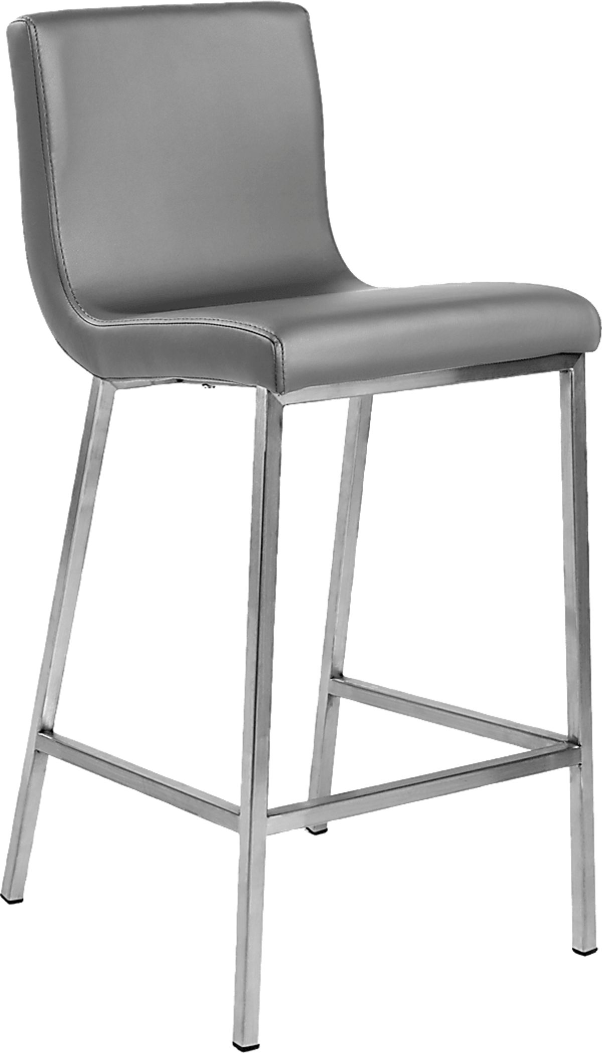 Swygert I Gray Polyester,Polyvinylchloride Fabric Counter Stool, Set Of ...
